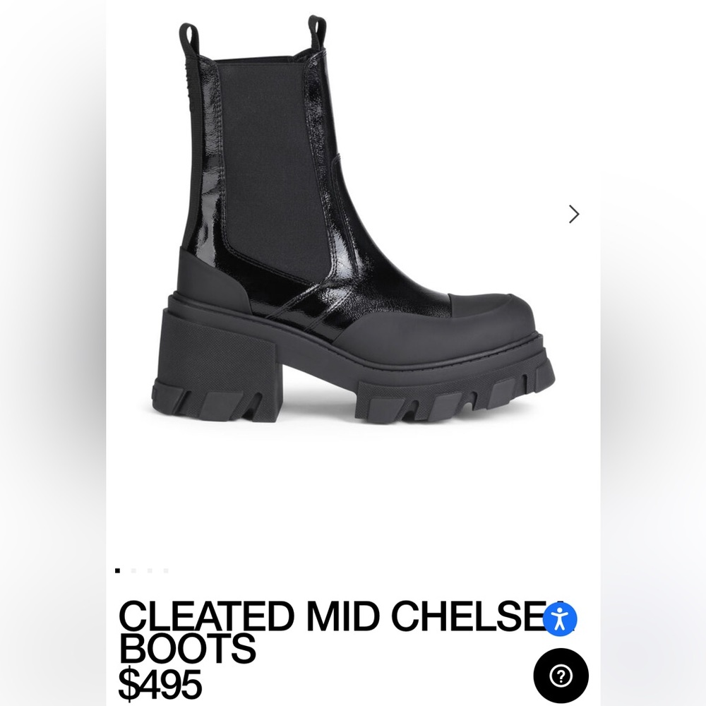 Ganni Chealsea boots, worn once!!